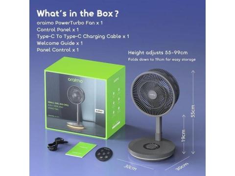 Oraimo Power Turbo 4000mAh Portable Folding Fan-Numan, Adamawa State - 3/3