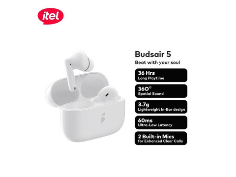 itel TWS BudsAir 5 Spatial Sound Earbuds -Osisioma Ngwa, Abia State - 1/3