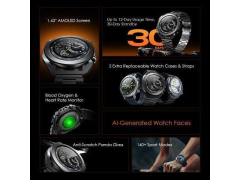Oraimo Watch Pro X 1.43’’ Amoled IP68 Smart Watch - Lapai, Niger State - 3/3